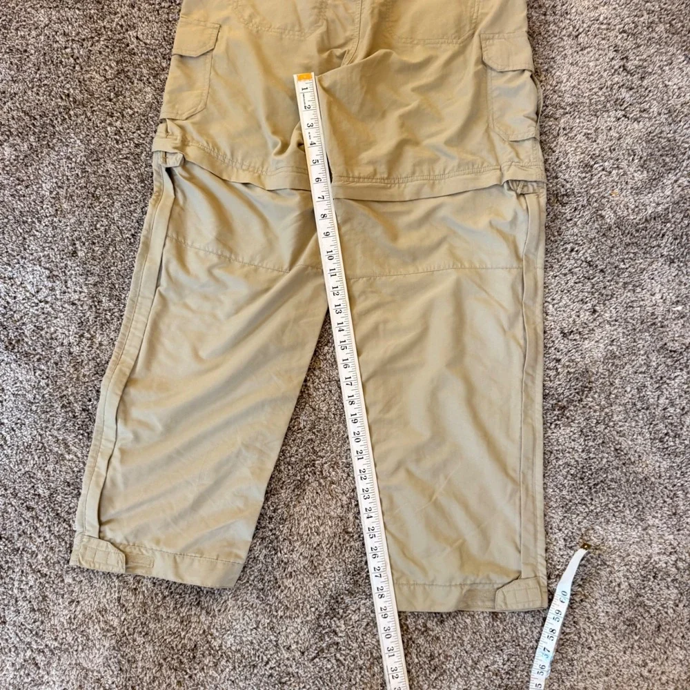 NWT REI Sahara Convertible‎ Pants Womens 10 Petite Tan Zip Off Cargo Hiking Belt
